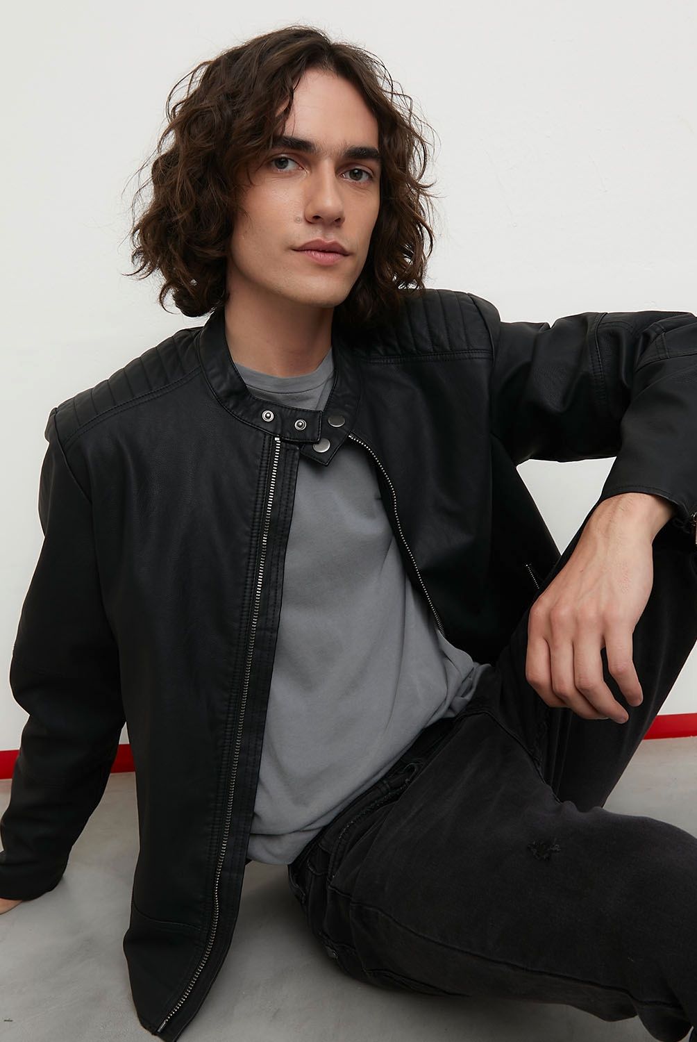 AMERICANINO - Chaqueta Zero Cuero Hombre Americanino