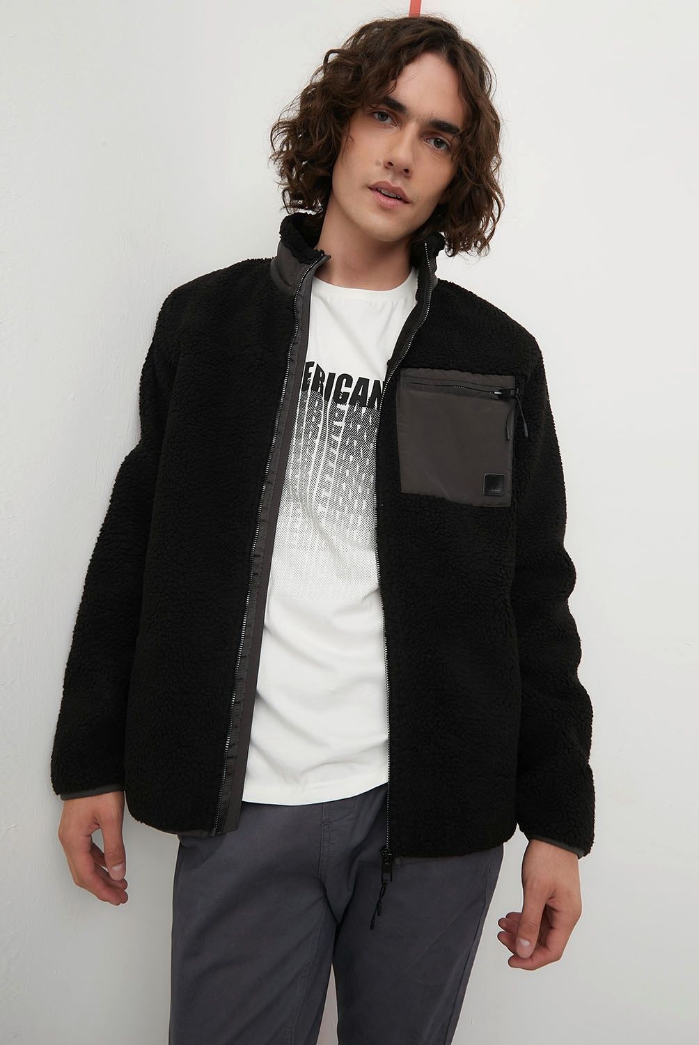 AMERICANINO - Americanino Polar Polar con Cierre 100% Polyester Sherpa Hombre