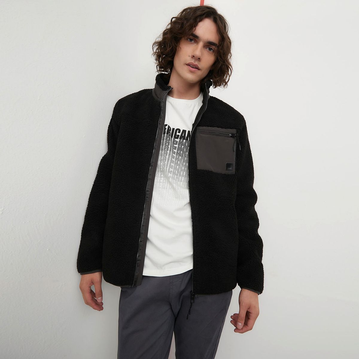 AMERICANINO - Americanino Polar Polar con Cierre 100% Polyester Sherpa Hombre