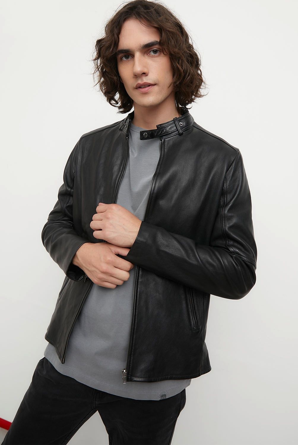 AMERICANINO - Americanino Chaqueta 100% Cuero Hombre