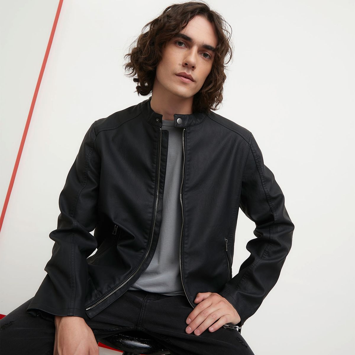 AMERICANINO - Americanino Chaqueta Zero Cuero Hombre