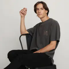 AMERICANINO - Polera Manga Corta Oversize Algodón Orgánico Hombre