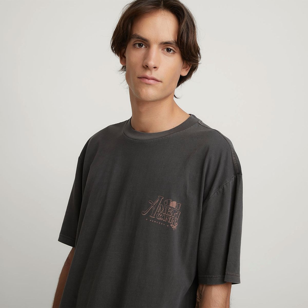 AMERICANINO - Polera Manga Corta Oversize Algodón Orgánico Hombre Americanino
