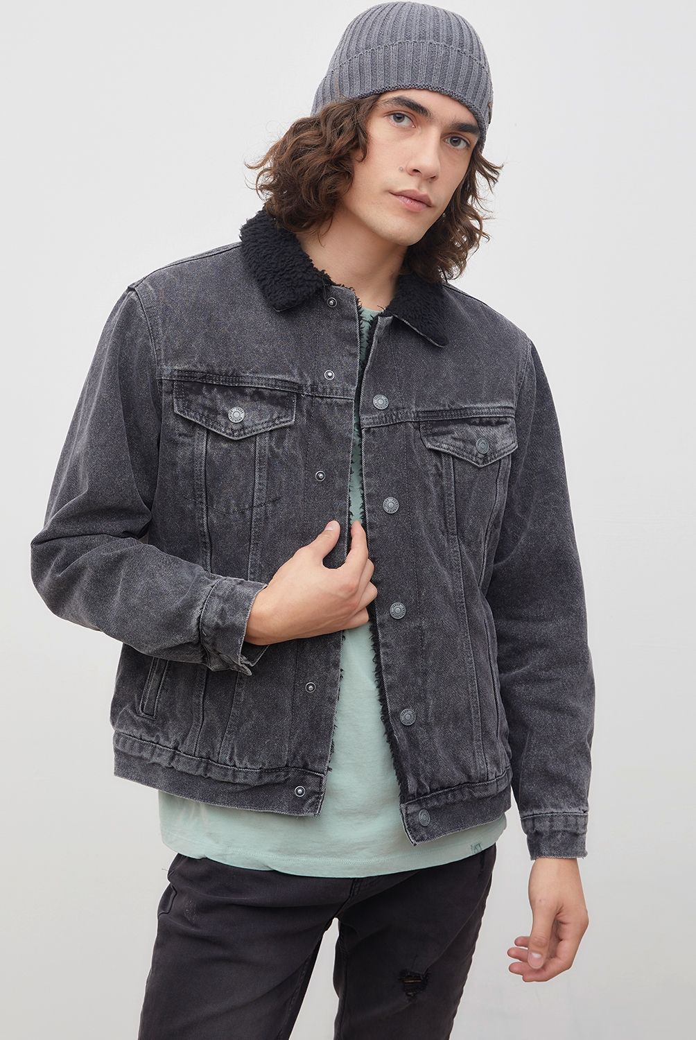 AMERICANINO - Chaqueta Denim Con Chiporro Hombre Americanino