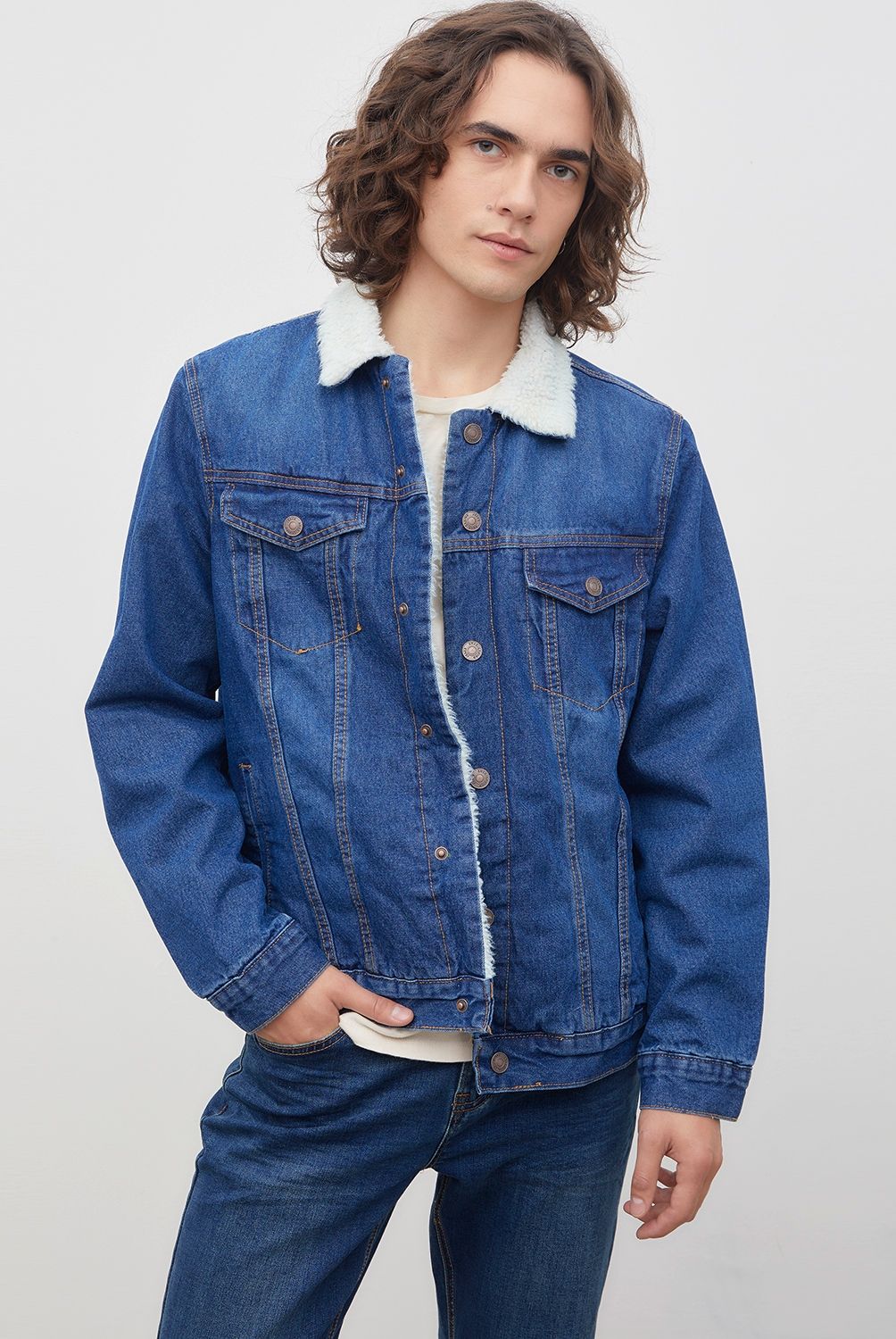 AMERICANINO - Chaqueta Denim Con Chiporro Hombre Americanino