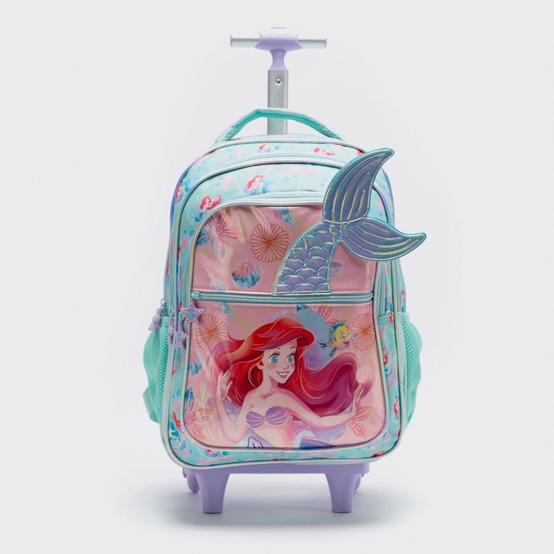 Princesas - Princesas Mochila Con Ruedas + Set De Utiles 18 Piezas, 1 Estuche, 12 Lápices De Colores, 1 Lápiz Hb Y Más Niña