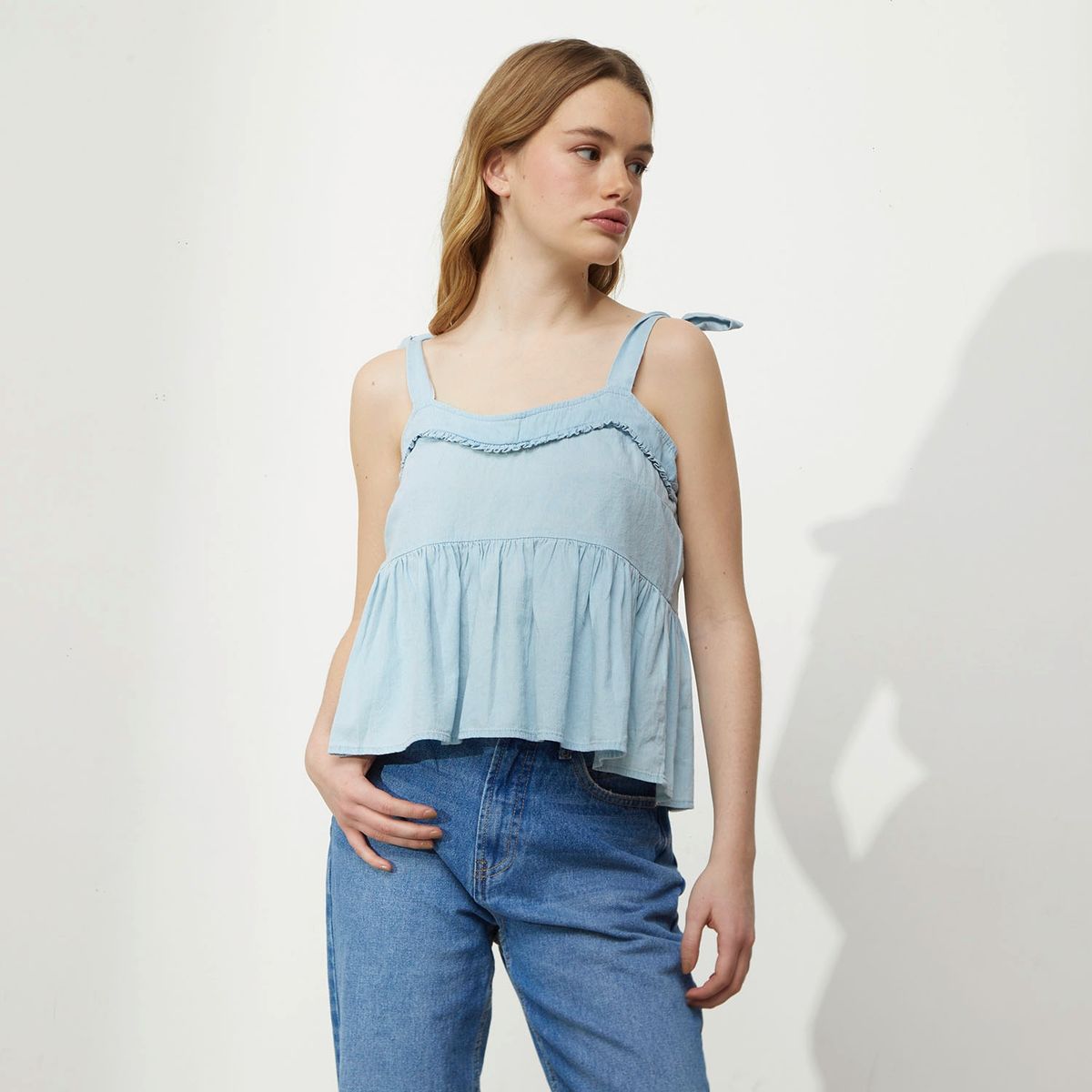 SYBILLA - Blusa Sin Mangas Algodón Mujer Sybilla