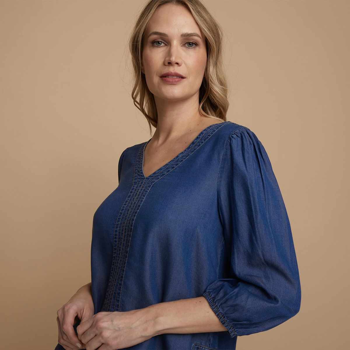 ELLE - Elle Blusa Tencel Mujer