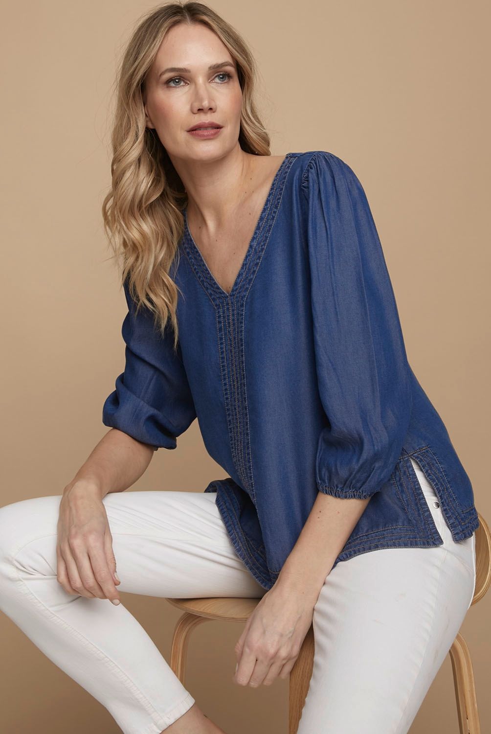 Elle - Elle Blusa Tencel Mujer