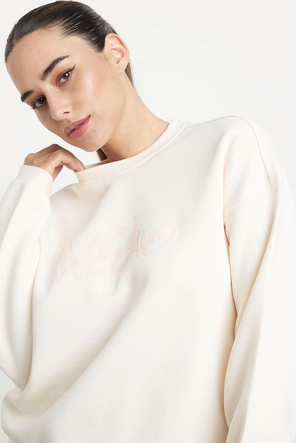 MOSSIMO - Polerón Deportivo Crewneck Manga Larga Mujer Mossimo