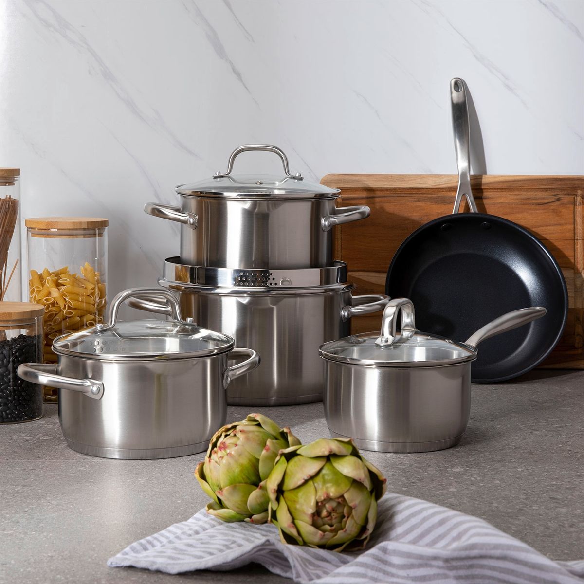 WURDEN - Batería de Cocina de Acero Wurden 9 Piezas