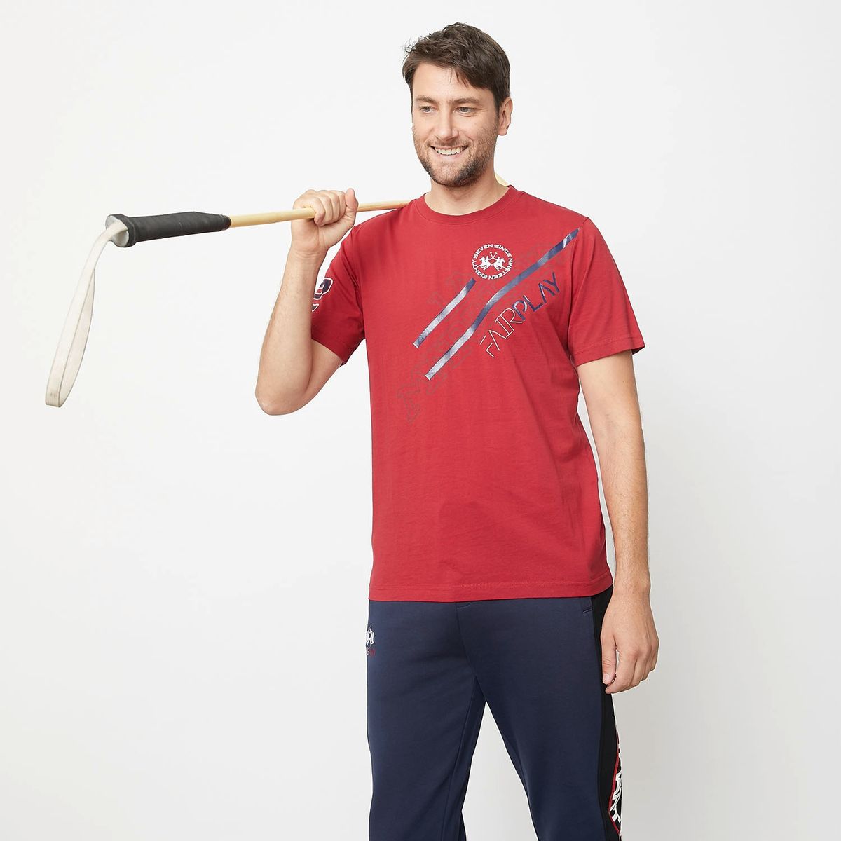 LA MARTINA - Polera Manga Corta Cuello Redondo Algodón Premium Hombre La Martina