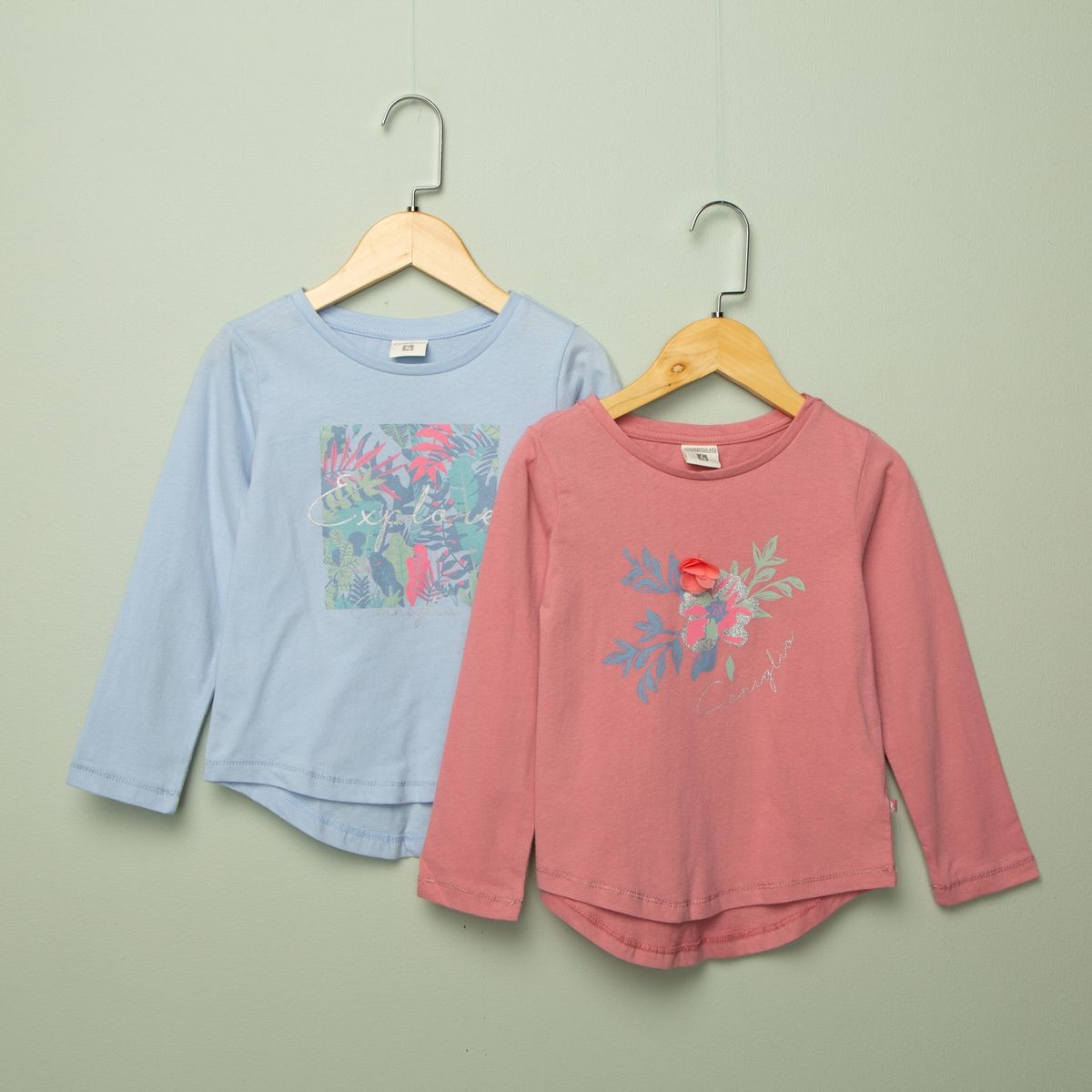 CONIGLIO - Polera Niña Manga Larga Pack De 2 Unidades Algodón Coniglio