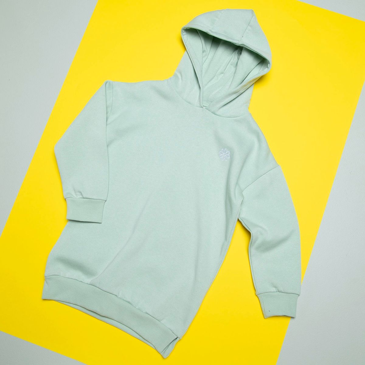 YAMP - Polerón Niña Largo Detalle En Espalda Algodón Afranelado Yamp