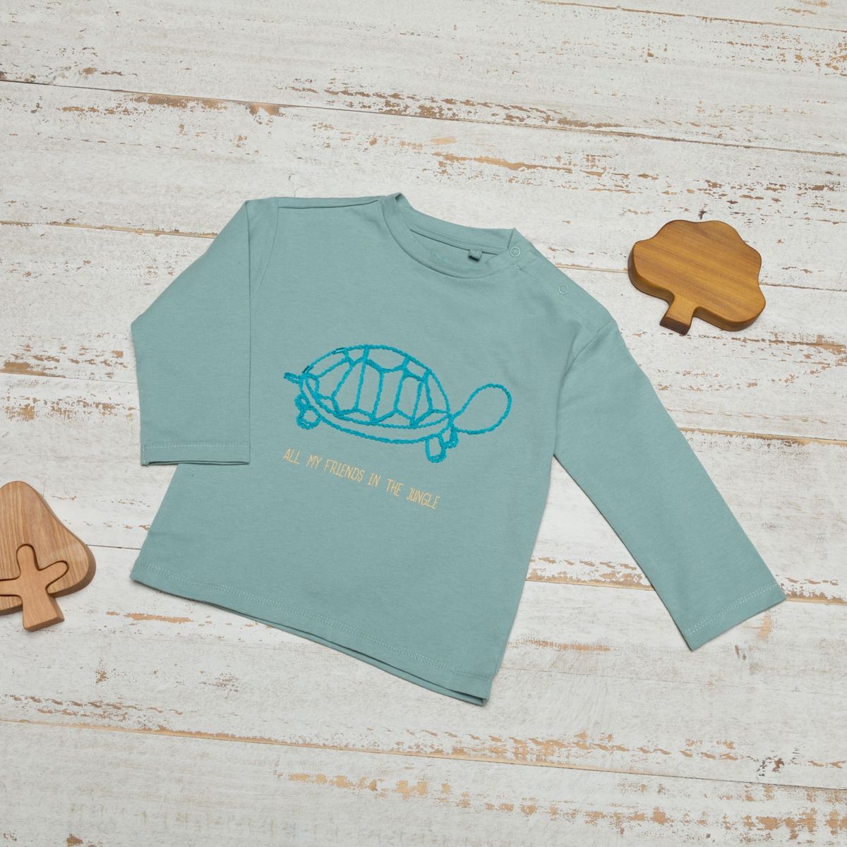 YAMP - Polera Bebé Niño Manga Larga Más Sustentable Algodón Reciclado Yamp