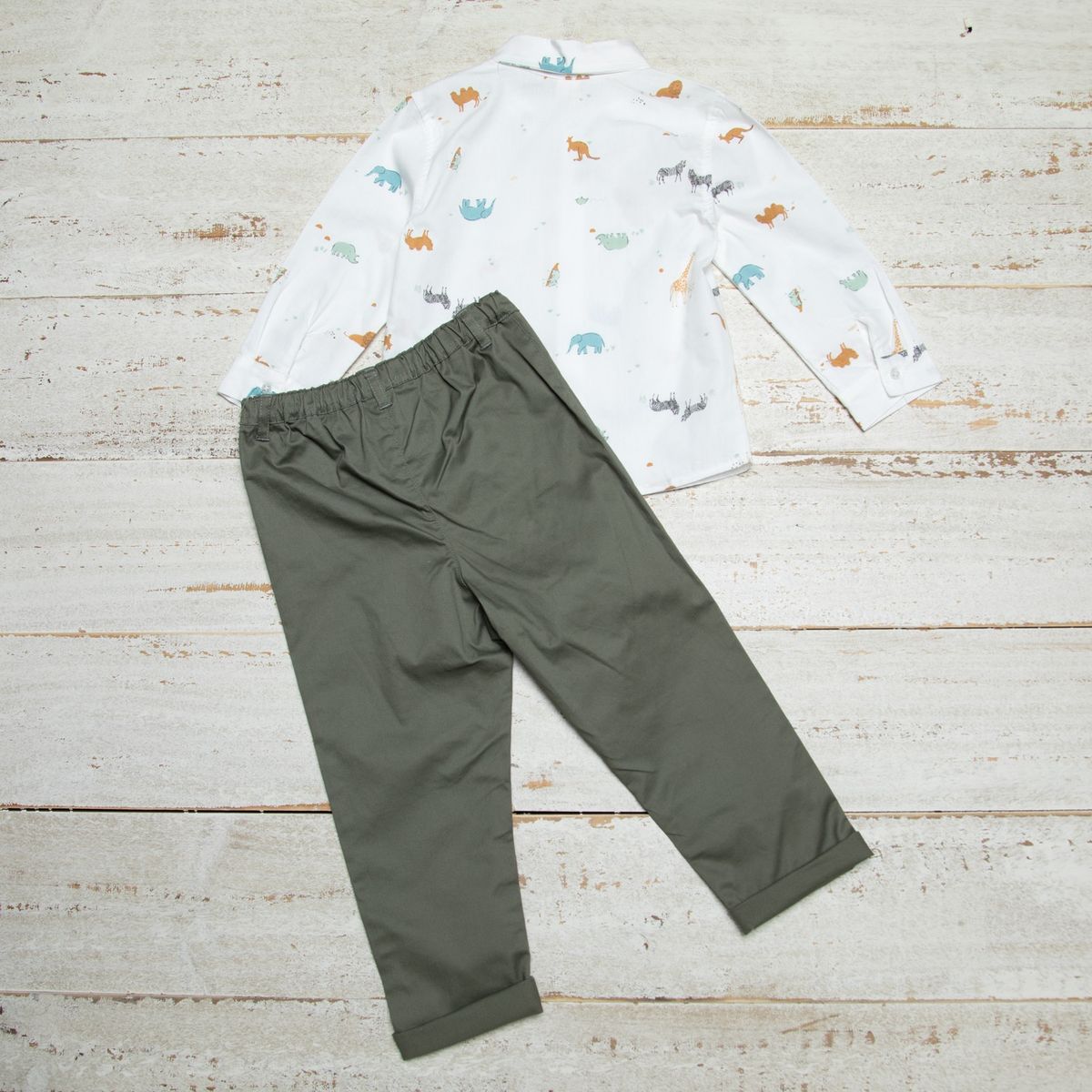YAMP - Yamp Conjunto Camisa Más Pantalon Bebé Niño 2 Piezas Algodón