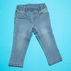 YAMP - Jeans Denim Bebé Niña Cintura Elástica