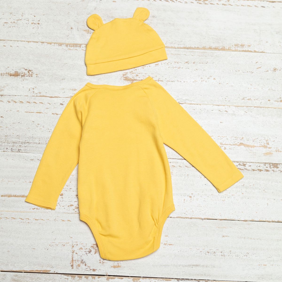 WINNIE THE POOH - Winnie The Pooh Body Más Gorro Bebé 2 Piezas Algodón Bebé Niño
