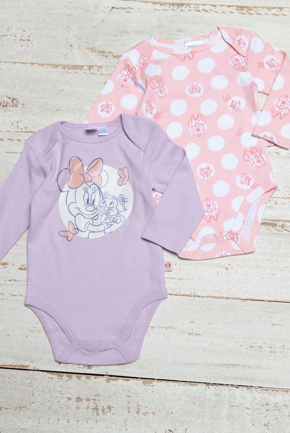 MINNIE - Minnie Body Bebé Pack De 2 Unidades Algodón Bebé Niña