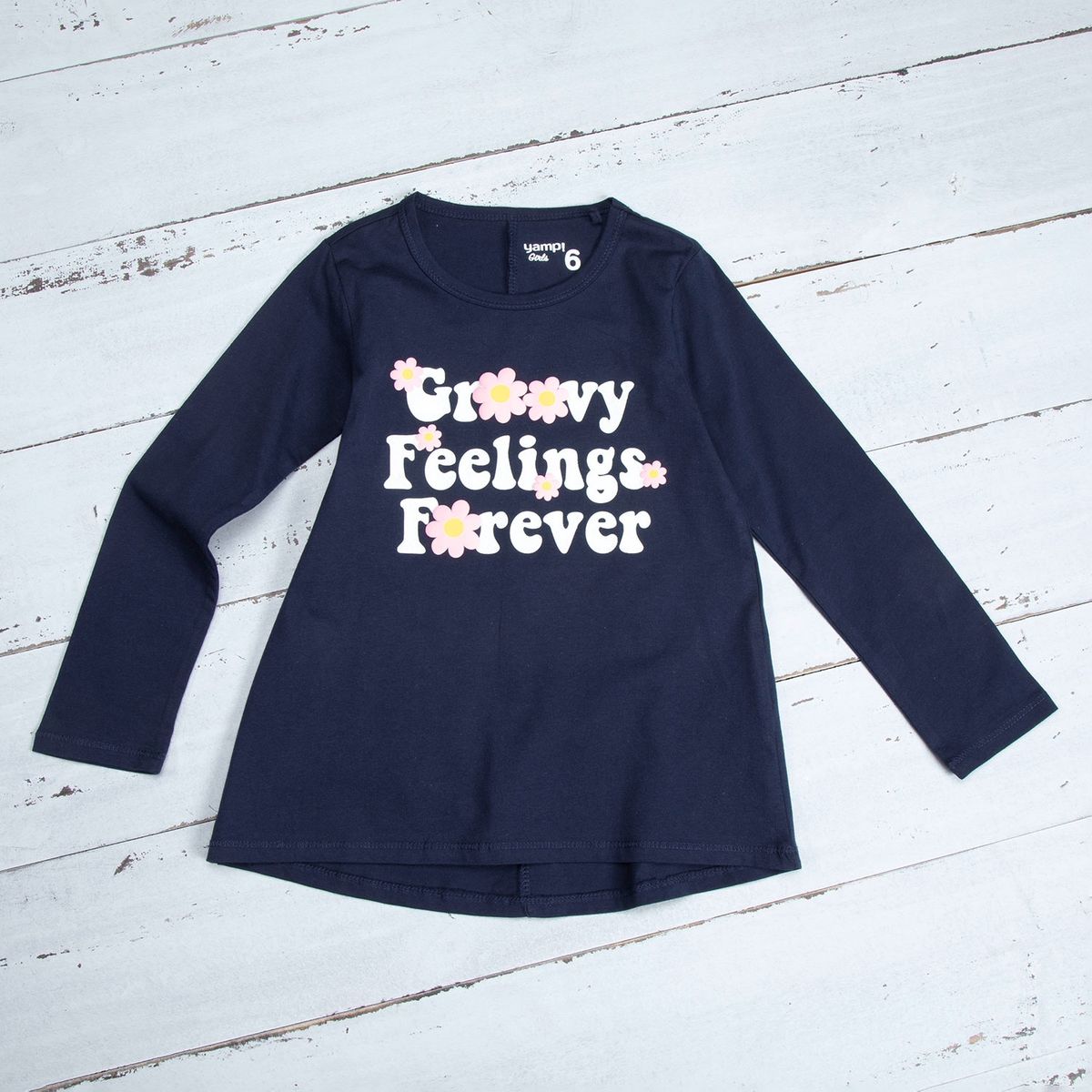 YAMP - Polera Niña Manga Larga Algodón Yamp