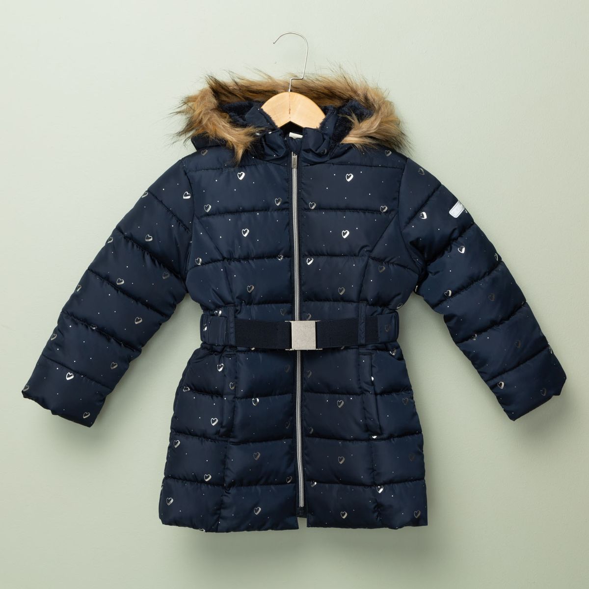 YAMP - Parka Niña Largo Con Cinturón Yamp