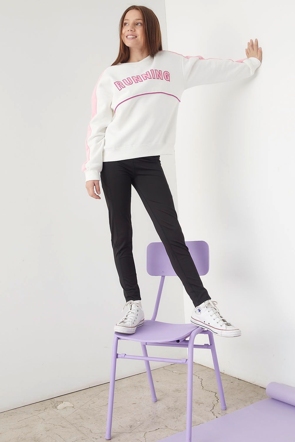 DIADORA - Conjunto Polerón + Calzas Niña 2 Piezas Diadora