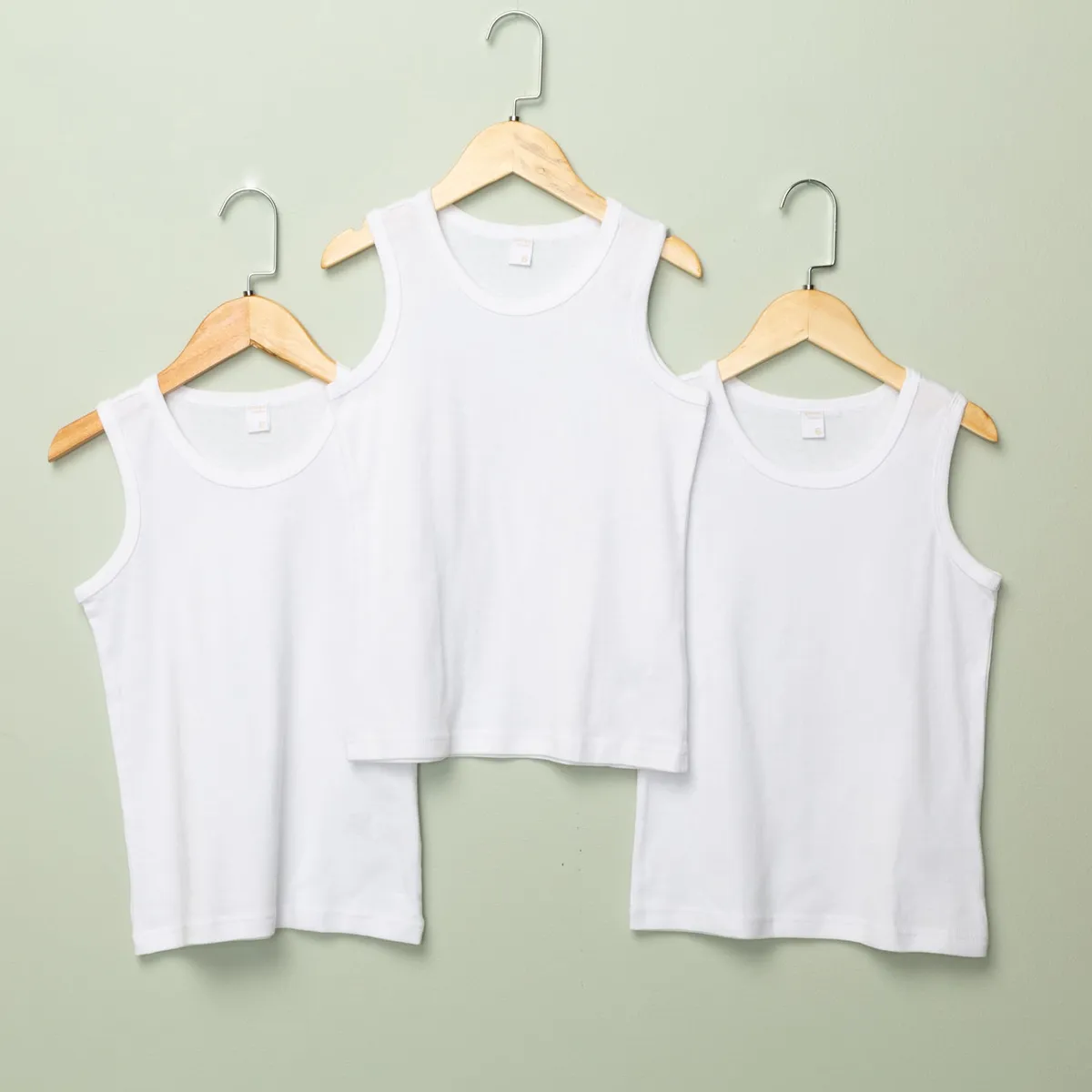 YAMP - Camisetas Interiores Yamp Pack de 3 Algodón Sin Mangas Niño