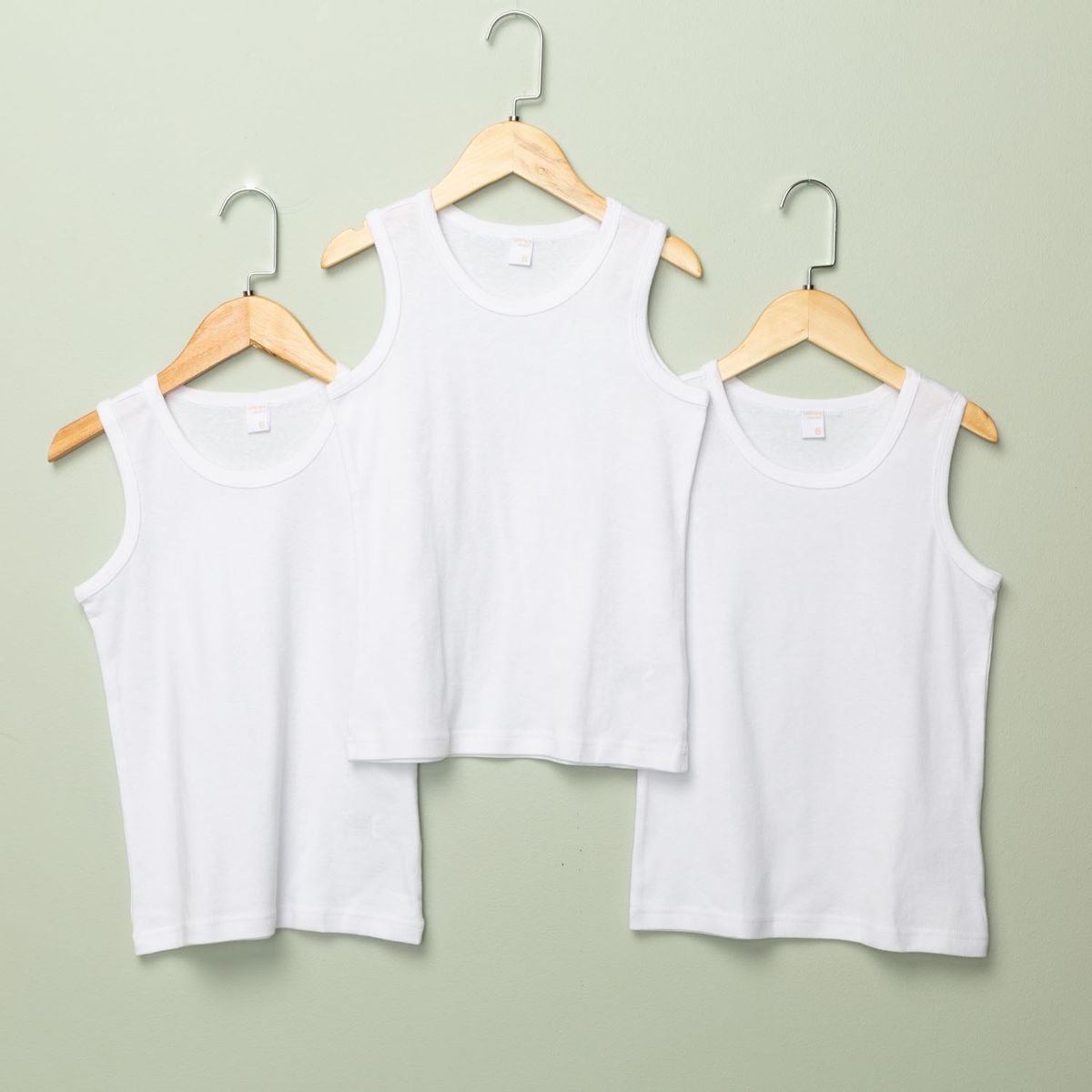 YAMP - Camisetas Interiores Yamp Pack de 3 Algodón Sin Mangas Niño