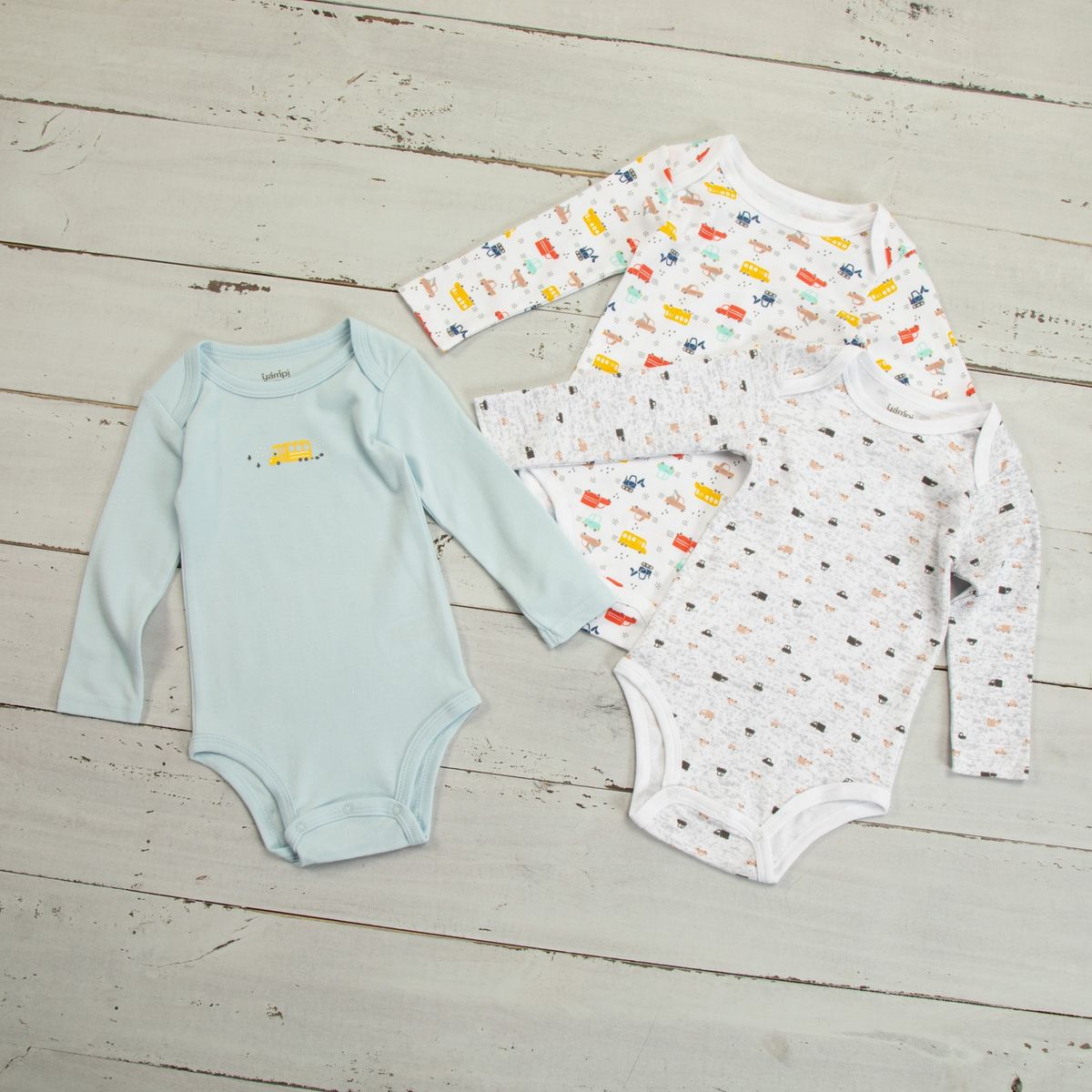 YAMP - Body Bebé Niño Pack De 3 Unidades Algodón Yamp