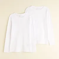 Pack 2 Camisetas Interiores Niño Algodón Manga Larga