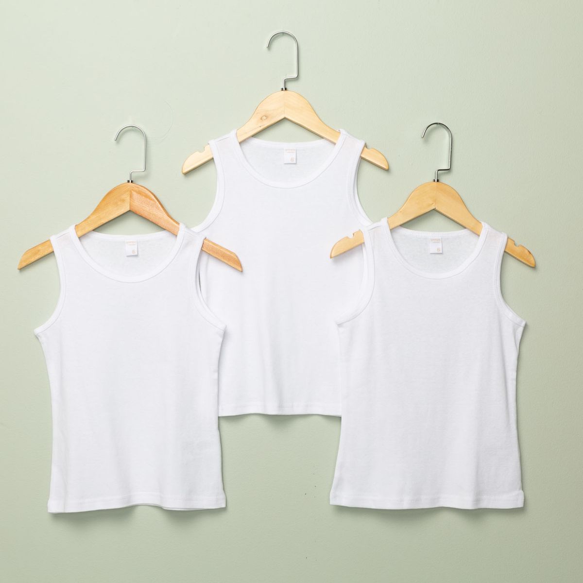 YAMP - Camisetas Interiores Yamp Niña Pack 3 Unidades Algodón Sin Mangas