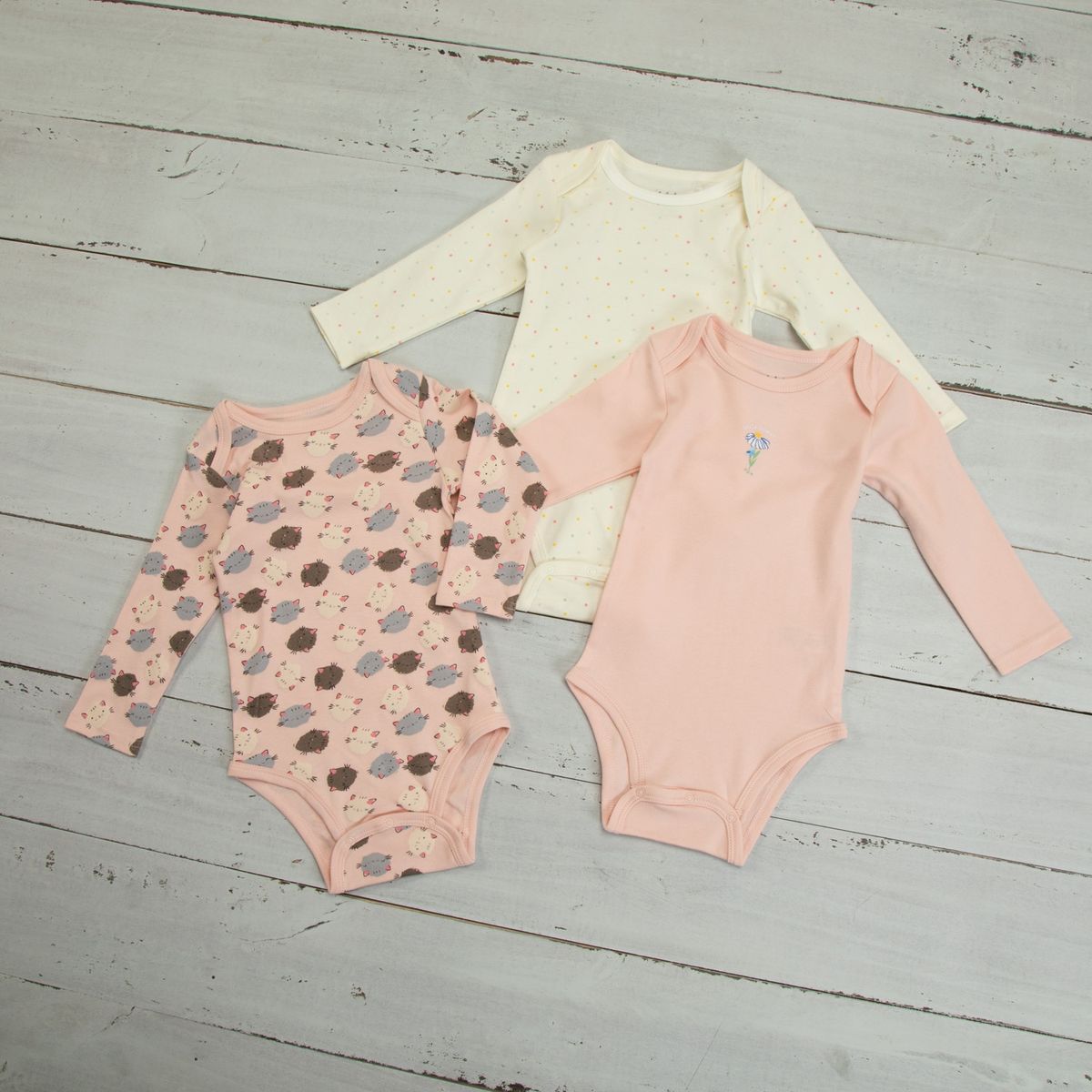 YAMP - Body Bebé Niña Pack De 3 Unidades Algodón Yamp