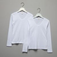 Pack 2 Camisetas Interiores Manga Larga Algodón Niña