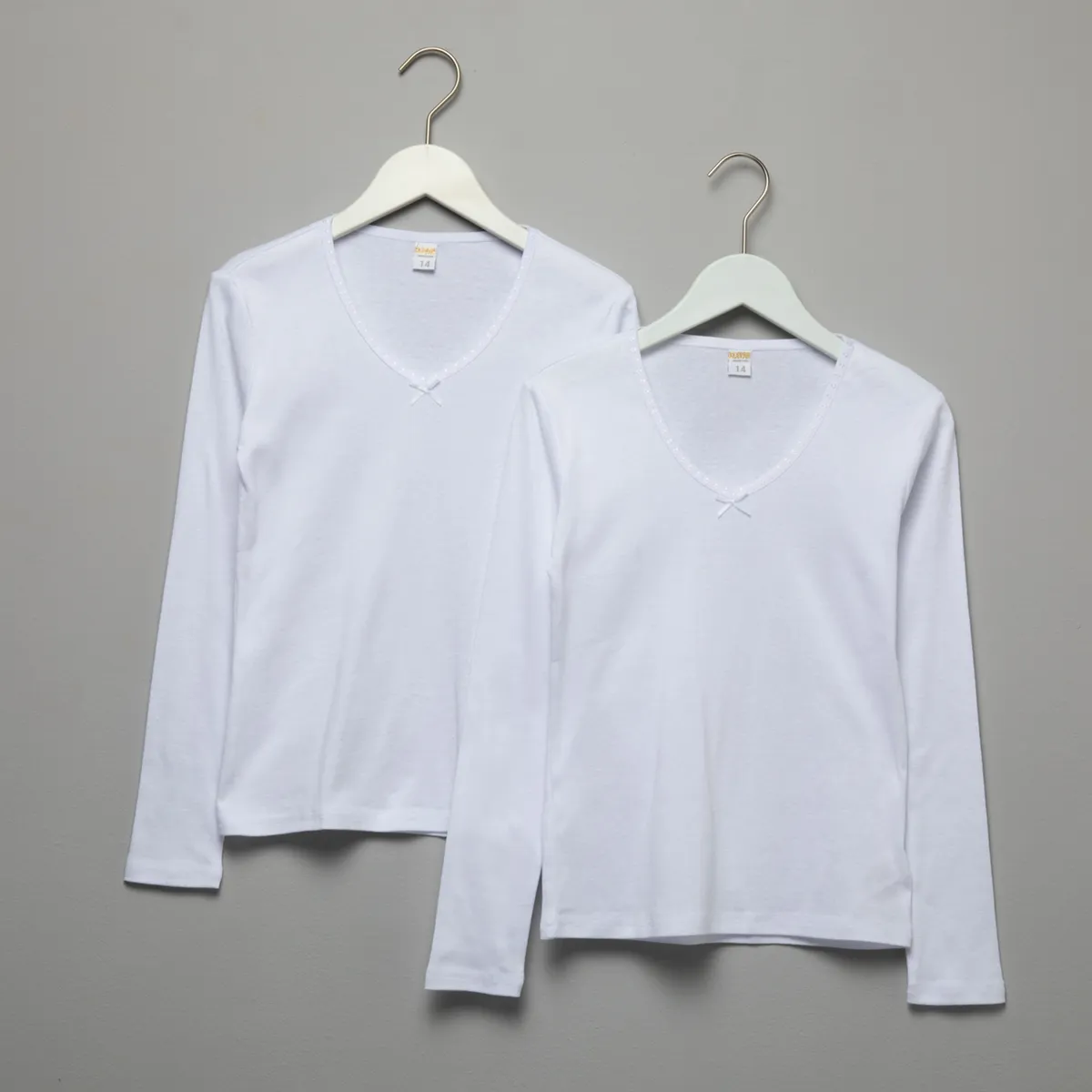 ELEVEN - Pack 2 Camisetas Interiores Manga Larga Algodón Niña Eleven