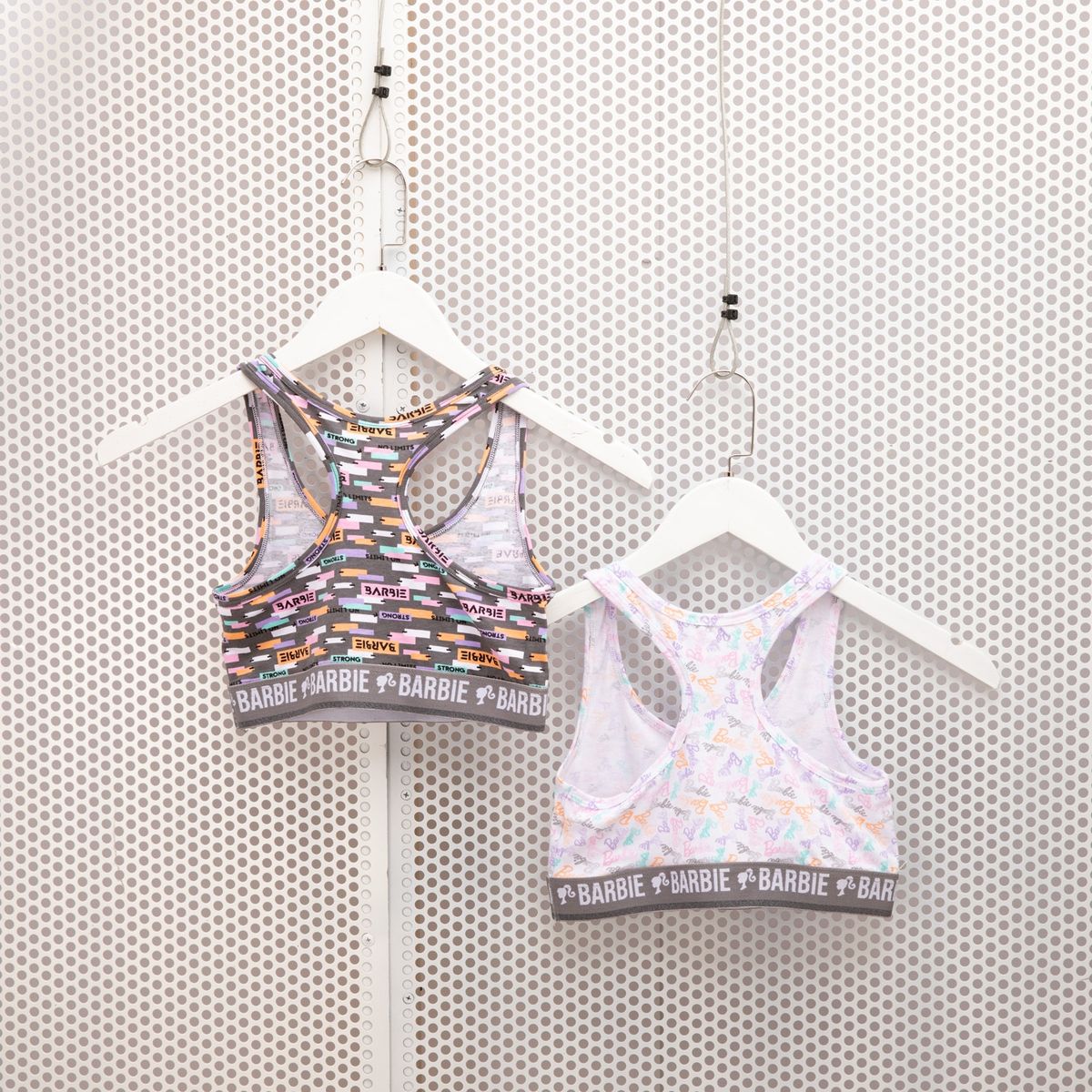 BARBIE - Sostén Deportivo Niña Pack De 2 Unidades Barbie