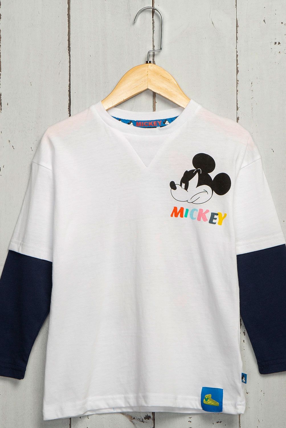 STD CHARACTERS - Std Characters Polera Niño Manga Larga Algodón Mickey