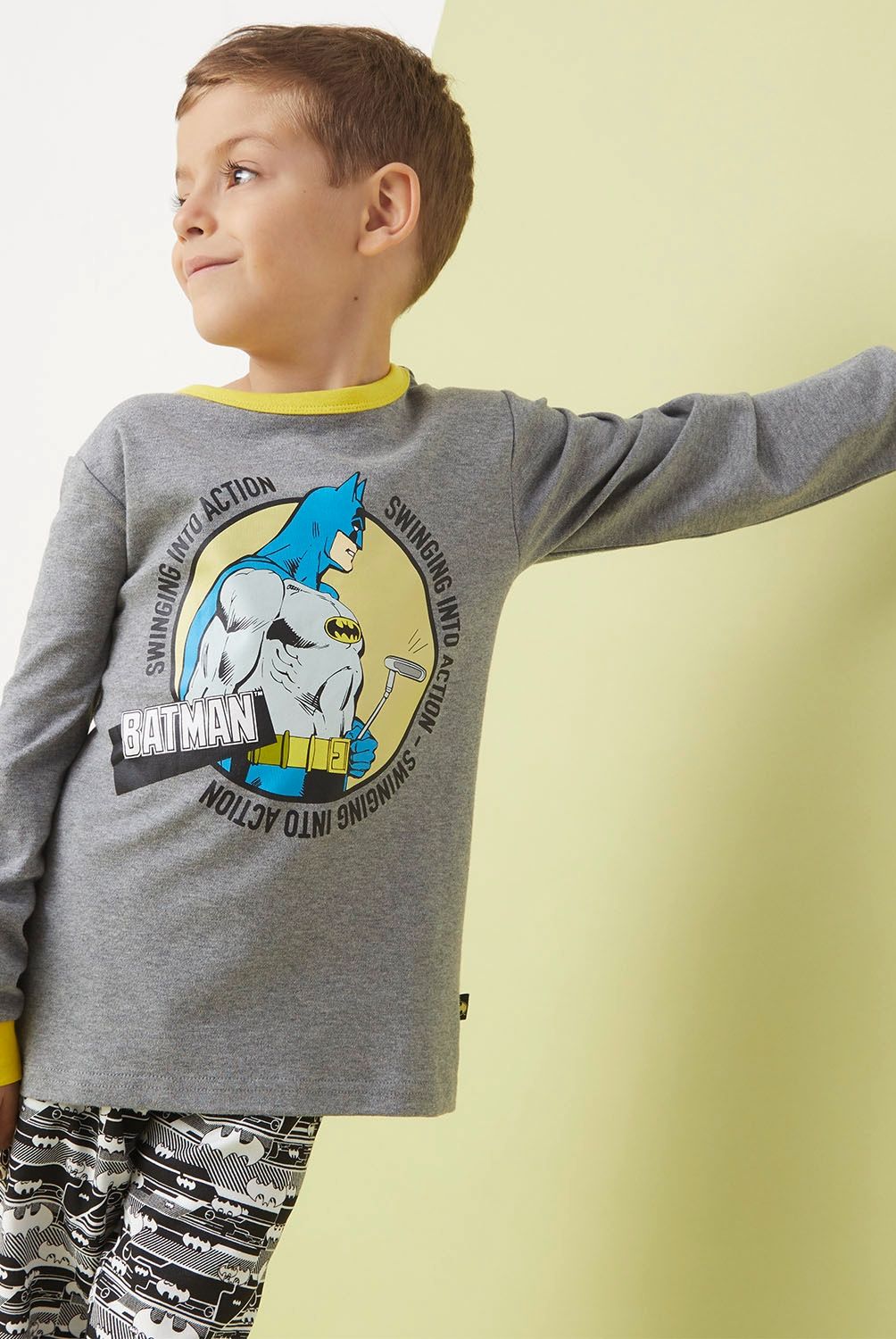 DC ORIGINALS - Pijama Niño Manga Larga Algodón Batman