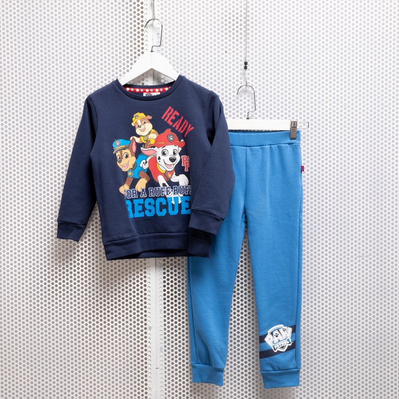 PAW PATROL - Paw Patrol Conjunto Poleron + Buzo Niño 2 Piezas Algodón
