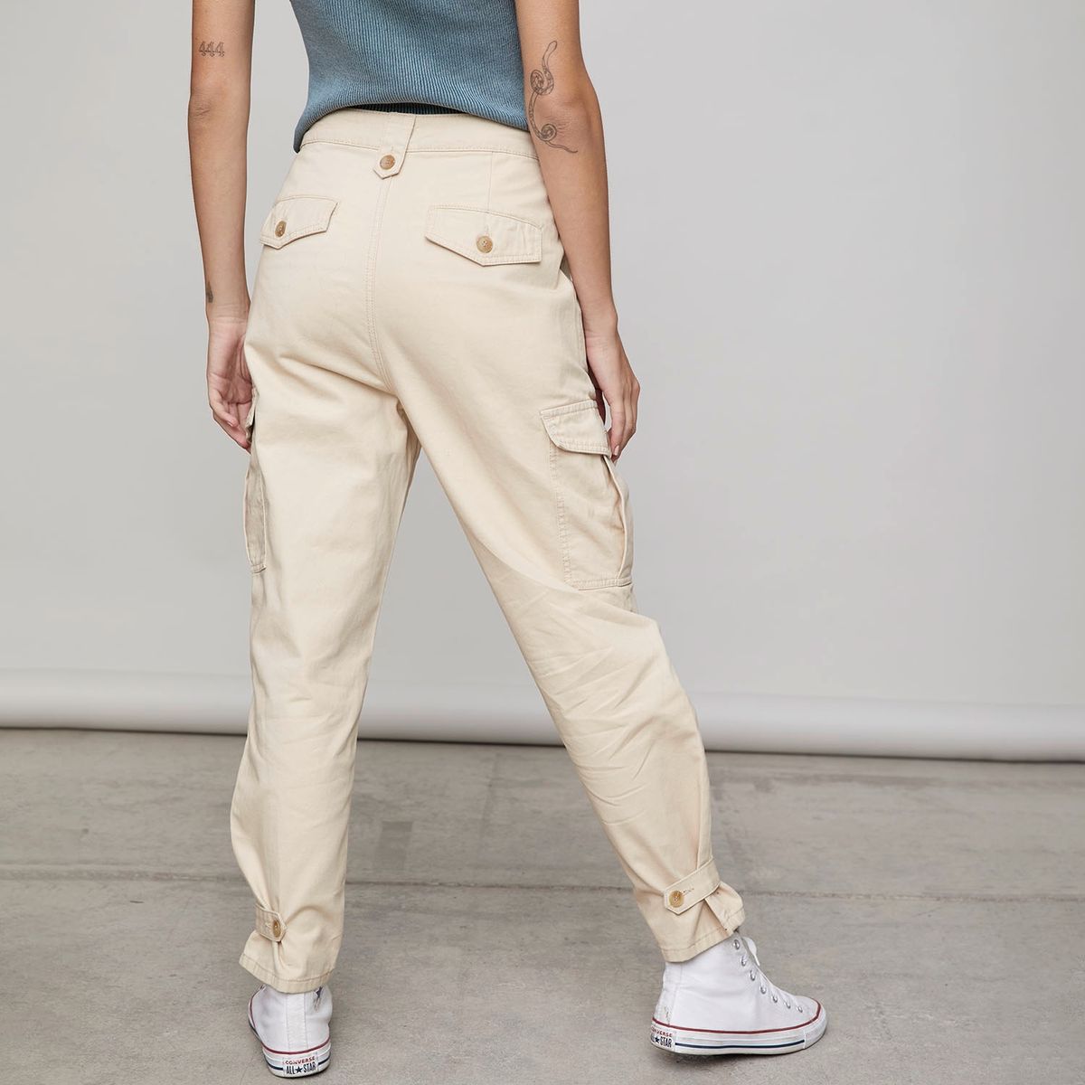 AMERICANINO - Americanino Pantalón Cargo Tiro Alto Algodón Mujer