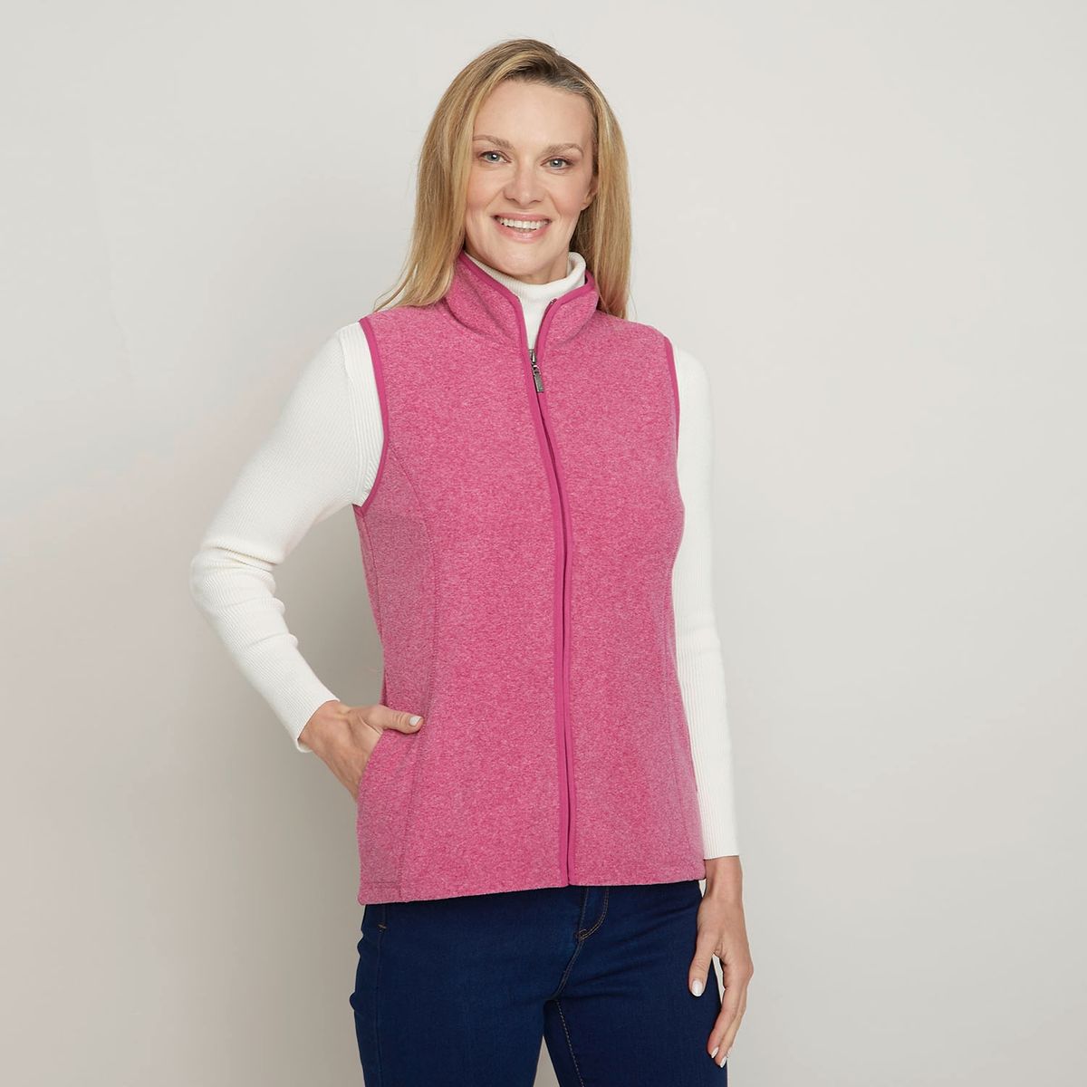 NEWPORT - Polerón Sin Mangas Newport Mujer Cierre Cremallera