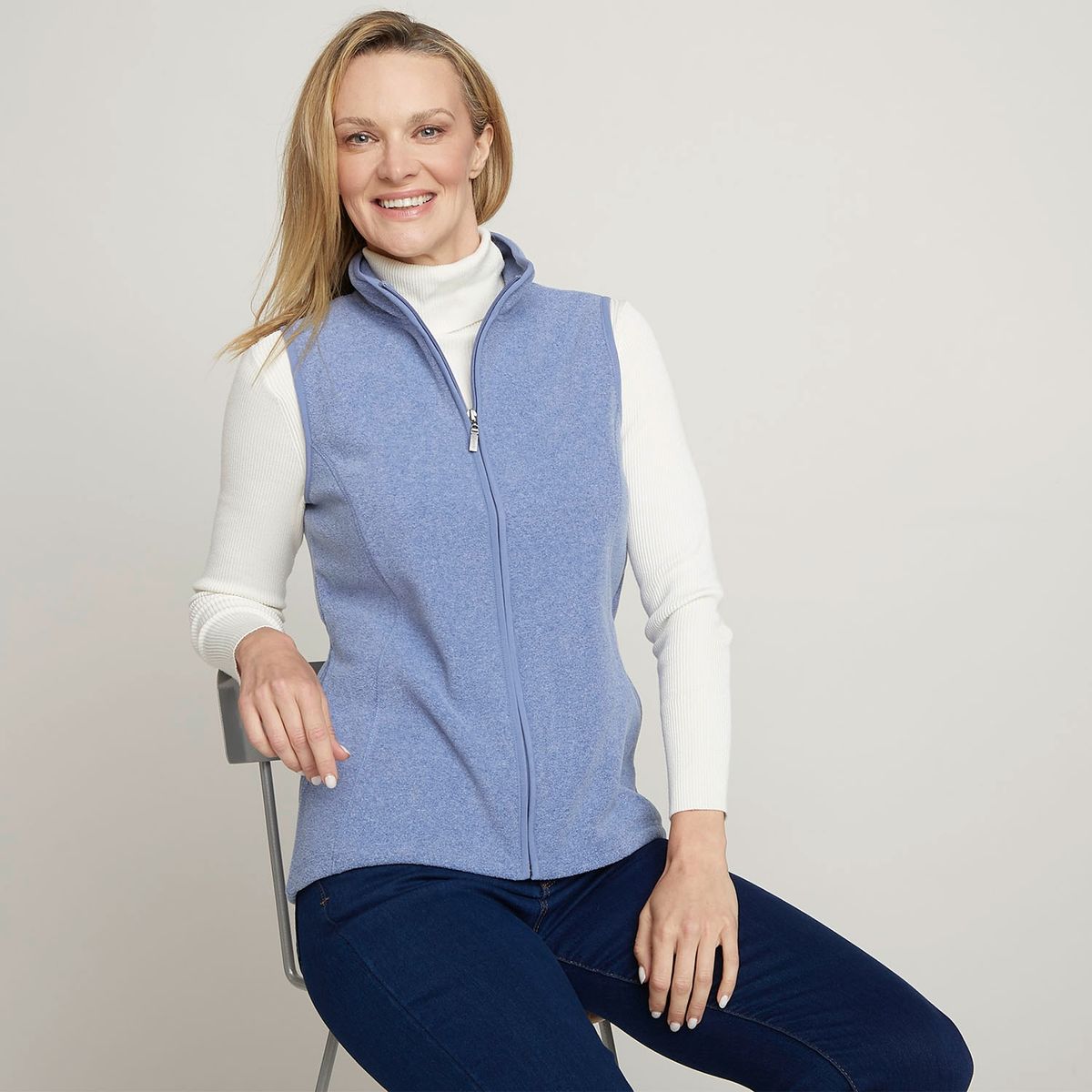 NEWPORT - Polerón Sin Mangas Newport Mujer Cierre Cremallera