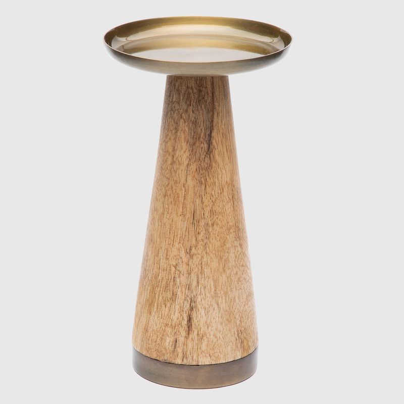 ROBERTA ALLEN - Candelabro Dorado Madera 9X20 Cm Roberta Allen