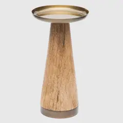 ROBERTA ALLEN - Candelabro Dorado Madera 9X20 Cm