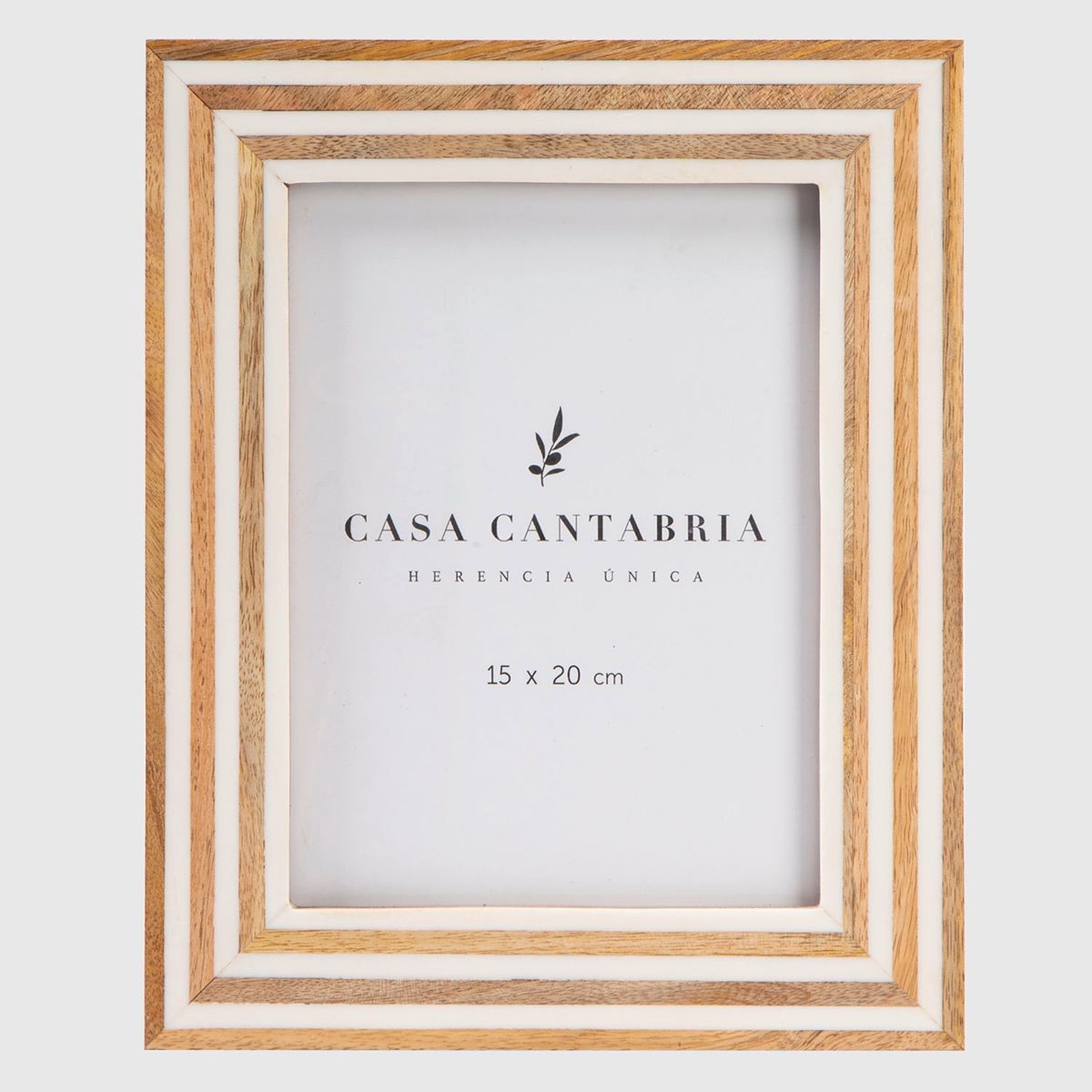 CASA CANTABRIA - Marco De Foto Madera Lineas Blancas 15X20Cm Casa Cantabria
