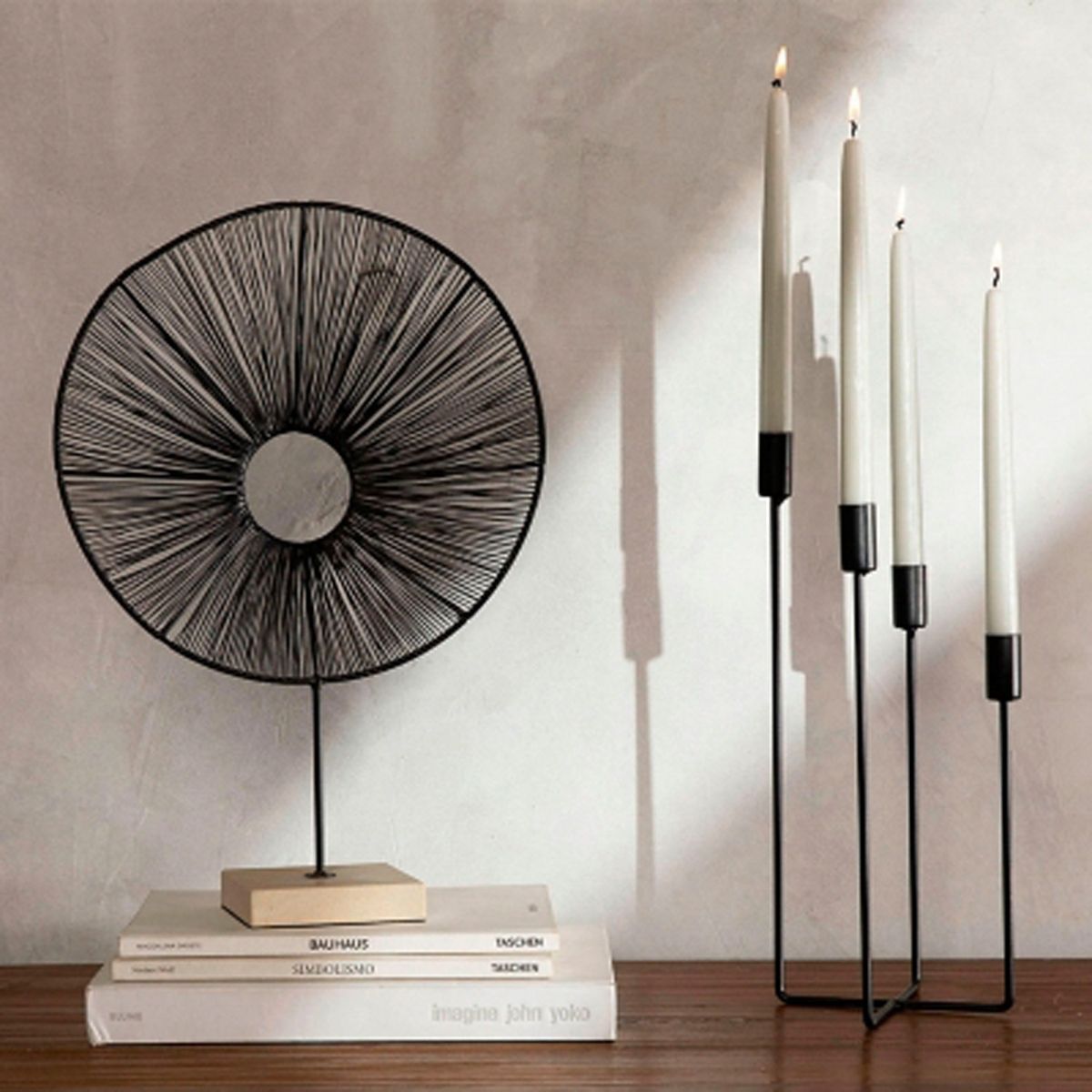 BASEMENT HOME - ESCULTURA BLACK 30X30XH45