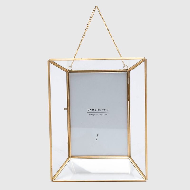 BASEMENT HOME - Marco de Foto Basement Home Borde Dorado 16x21 cm