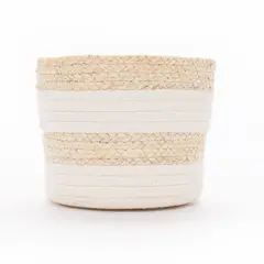 MICA - Set de 2 Canastos Yute/Textil Redondos