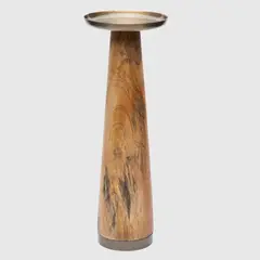 ROBERTA ALLEN - Candelabro Decorativo Dorado Madera 9x30 cm