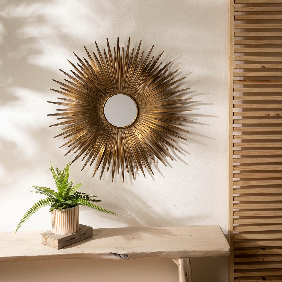 ROBERTA ALLEN - Espejo Sol Dorado 72X5.5X72 Cm Roberta Allen