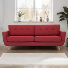 MICA - Sofá 3 Cuerpos Tela Corcega Estilo Moderno